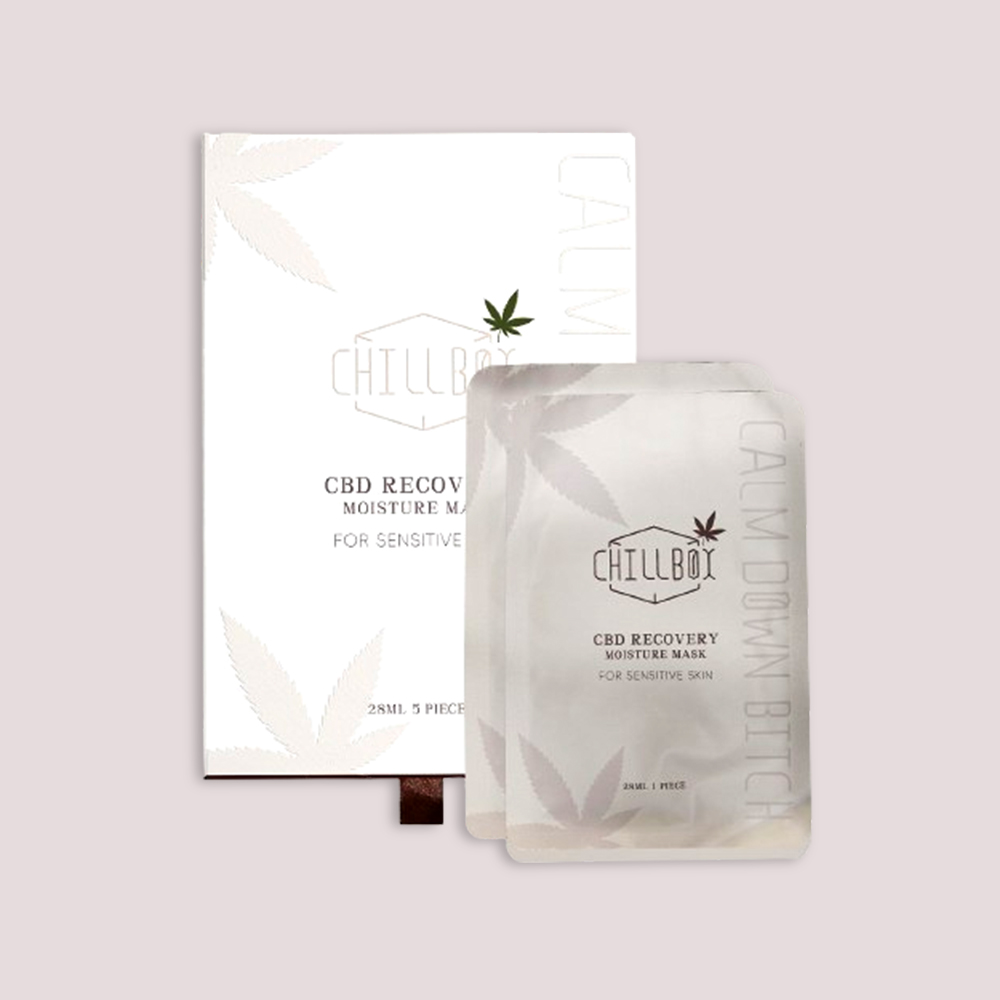 (ลด 53% โปรซื้อ 2 แถม 4) CHILLBOX Mask CBD recovery moisture ชิลบ๊อคซ มาส์กหน้า